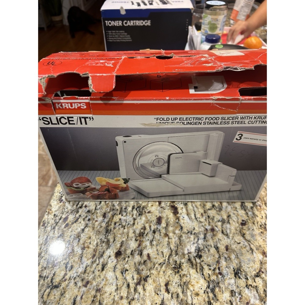 Krups Slice It Food Slicer Model 213 Electric Fold Up Kitchen Meat Cheese Slicer